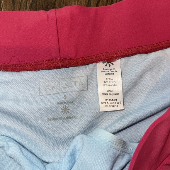 Athleta Pink Athletic Shorts Lightweight size small - Picture 4 of 6
